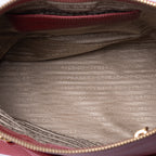 Bolso hobo de piel de ternera Vitello Daino roja