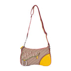 Bolso de Hombro Rasta Trotter Bolso Doble con Solapa Beige Lona Jacquard Oblicua