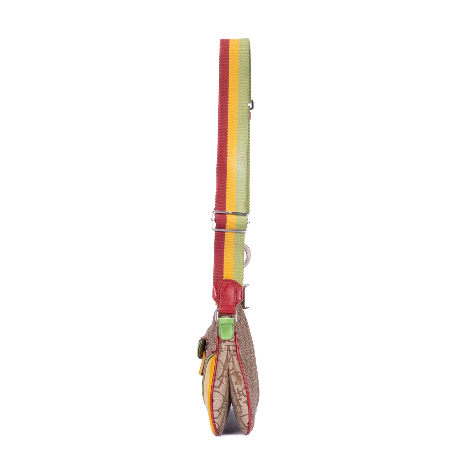 Bolso de Hombro Rasta Trotter Bolso Doble con Solapa Beige Lona Jacquard Oblicua