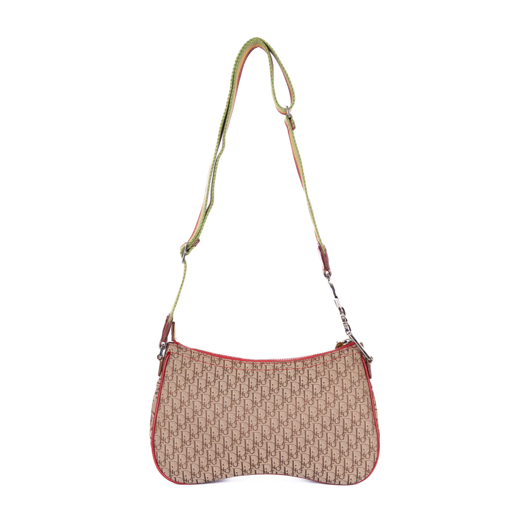 Bolso de Hombro Rasta Trotter Bolso Doble con Solapa Beige Lona Jacquard Oblicua
