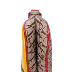 Bolso de Hombro Rasta Trotter Bolso Doble con Solapa Beige Lona Jacquard Oblicua