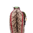 Bolso de Hombro Rasta Trotter Bolso Doble con Solapa Beige Lona Jacquard Oblicua