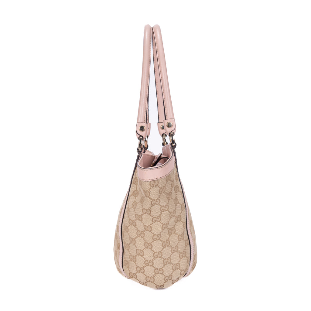 Sac Épaule Abbey Anneaux D Petite Toile Monogram Beige