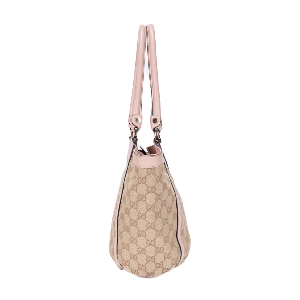 Sac Épaule Abbey Anneaux D Petite Toile Monogram Beige