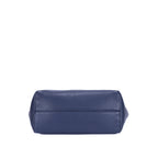 Bolso de Hombro Swing Shopper Tote Piel de Becerro Granulada Azul Marino