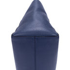 Bolso de Hombro Swing Shopper Tote Piel de Becerro Granulada Azul Marino