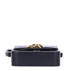 Bolso de hombro mini bandolera C de piel de becerro negra