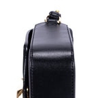 Bolso de hombro mini bandolera C de piel de becerro negra