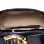 Bolso de hombro mini bandolera C de piel de becerro negra
