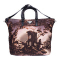 Shoulder Bag Tessuto Nylon Temple Print Tote Bag Black Printed Nylon