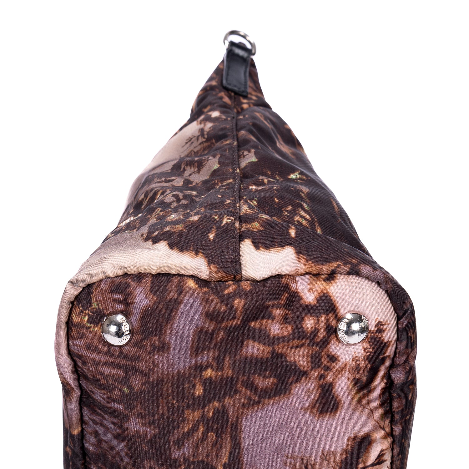 Shoulder Bag Tessuto Nylon Temple Print Tote Bag Black Printed Nylon
