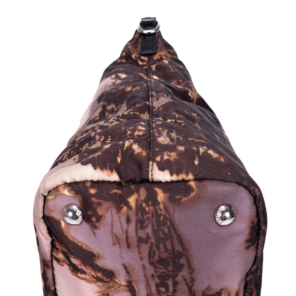 Shoulder Bag Tessuto Nylon Temple Print Tote Bag Black Printed Nylon