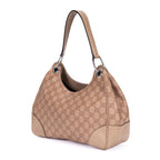 Bolso de hombro Colbert Hobo pequeño de cuero Guccissima beige