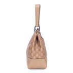 Bolso de hombro Colbert Hobo pequeño de cuero Guccissima beige