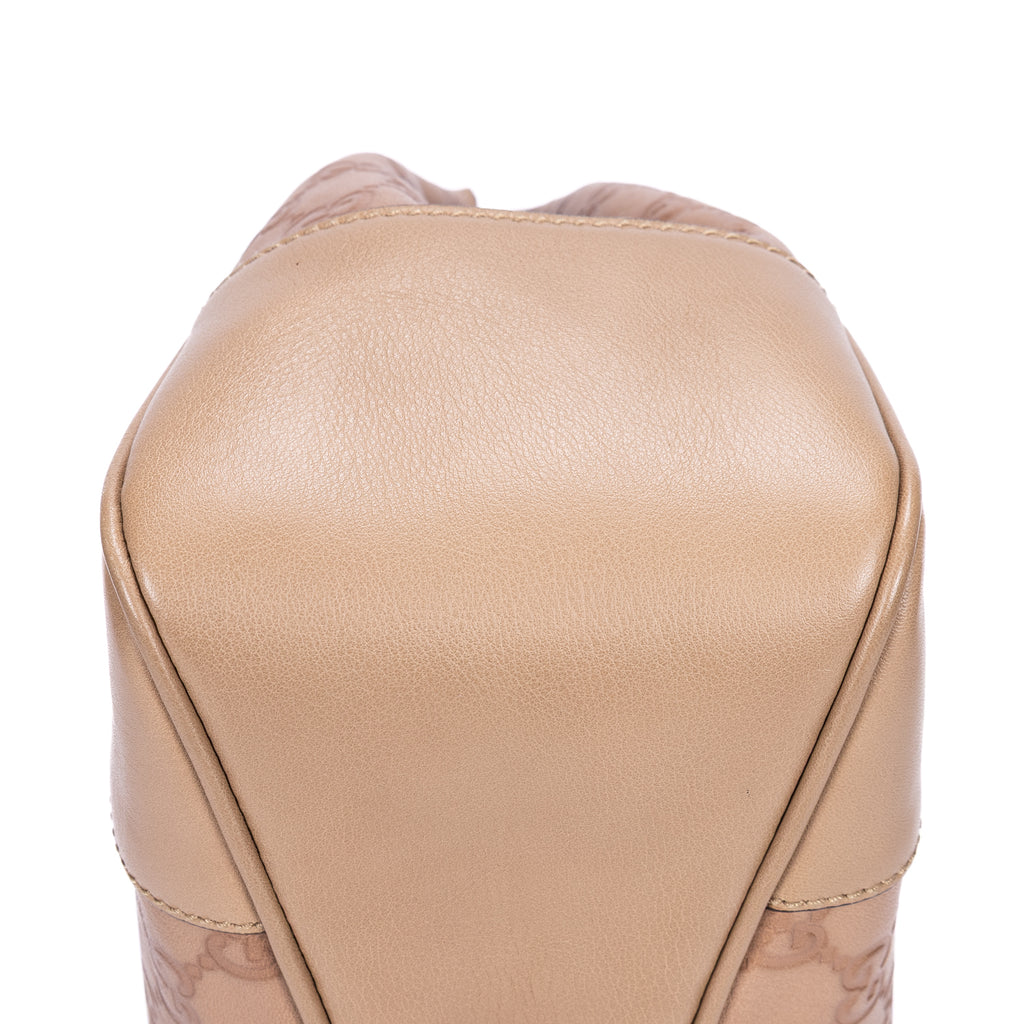 Bolso de hombro Colbert Hobo pequeño de cuero Guccissima beige