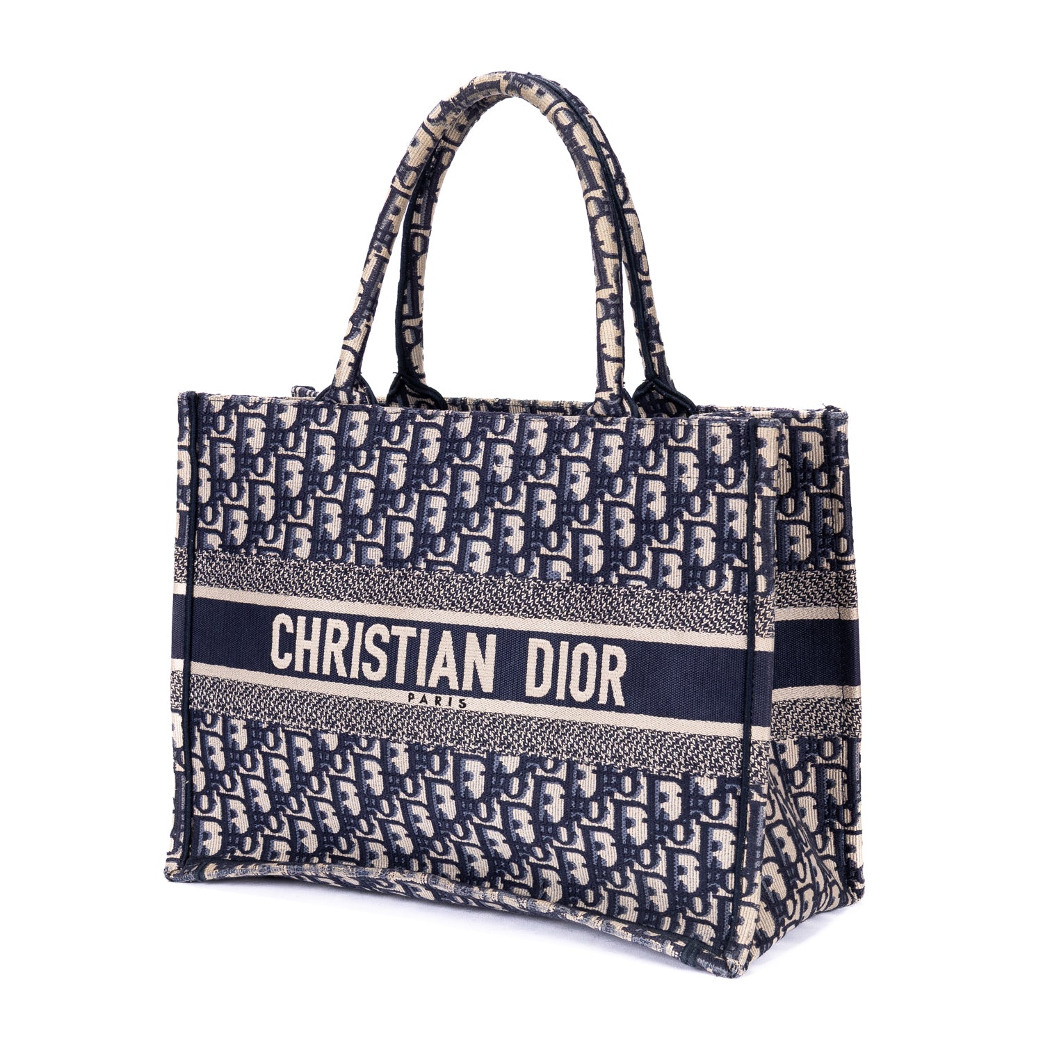Handbag Book Tote Medium Navy Oblique Diorissimo Canvas