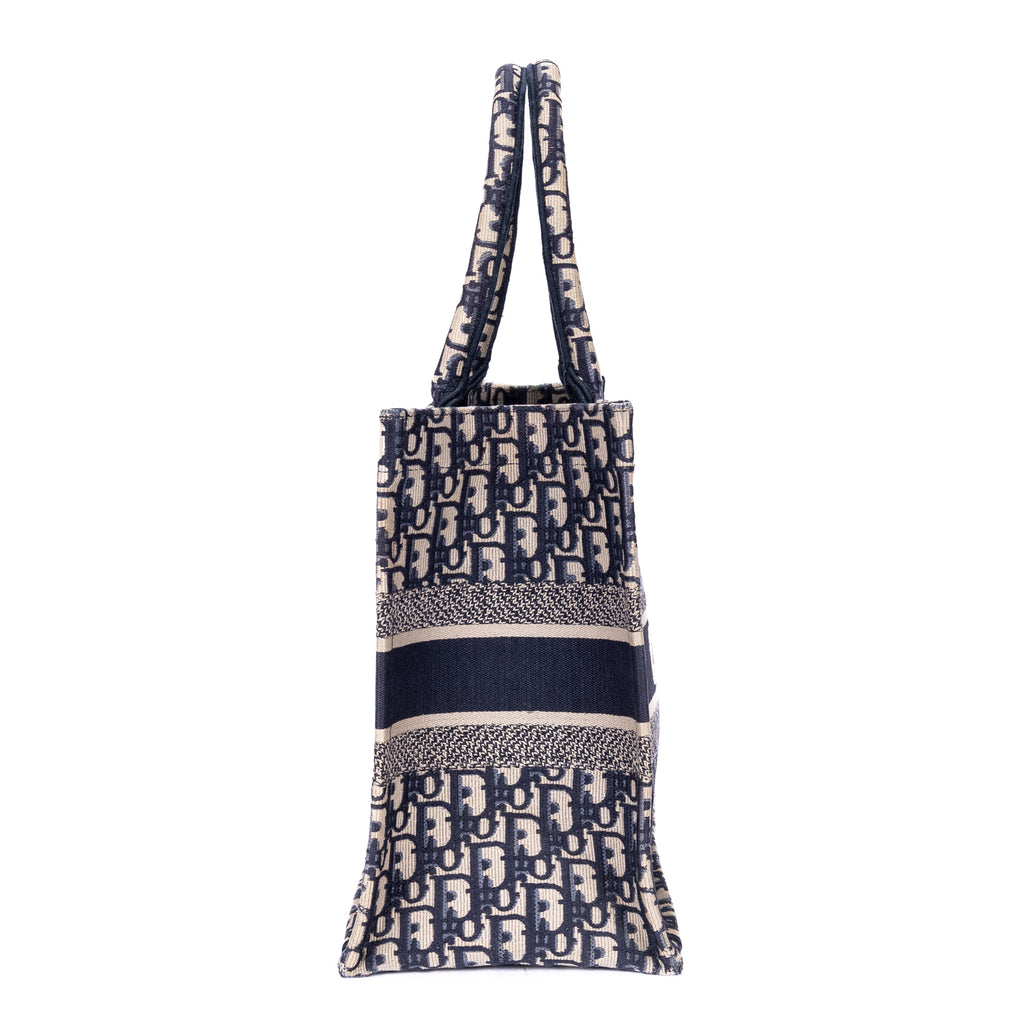 Handbag Book Tote Medium Navy Oblique Diorissimo Canvas