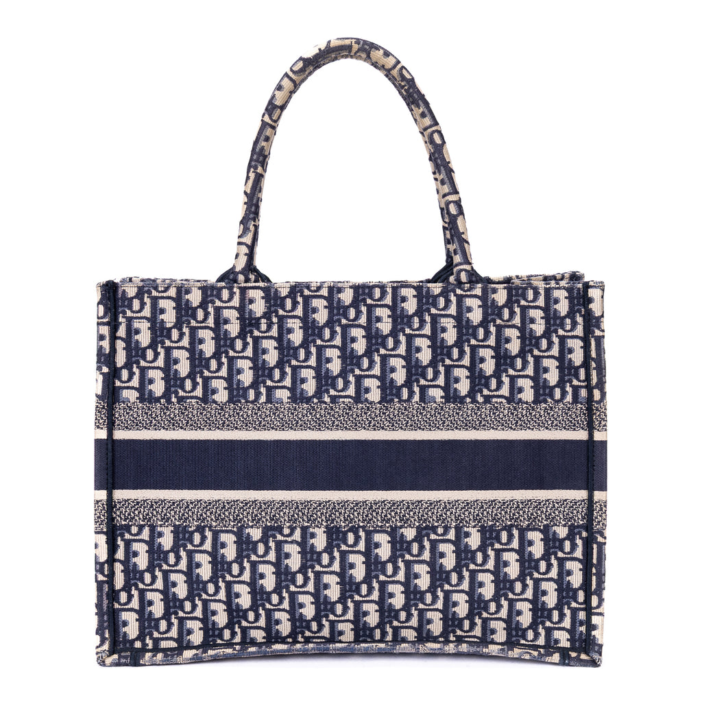 Handbag Book Tote Medium Navy Oblique Diorissimo Canvas