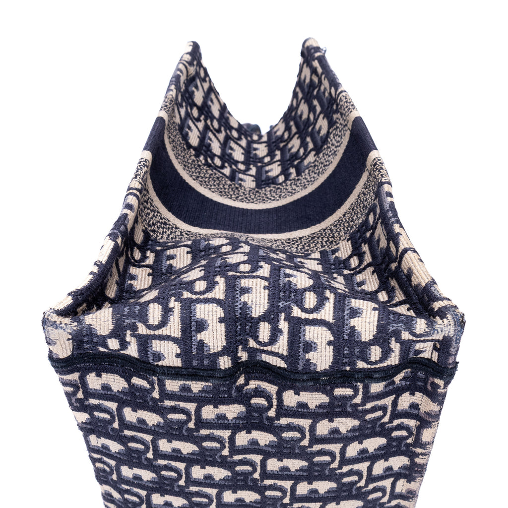Handbag Book Tote Medium Navy Oblique Diorissimo Canvas