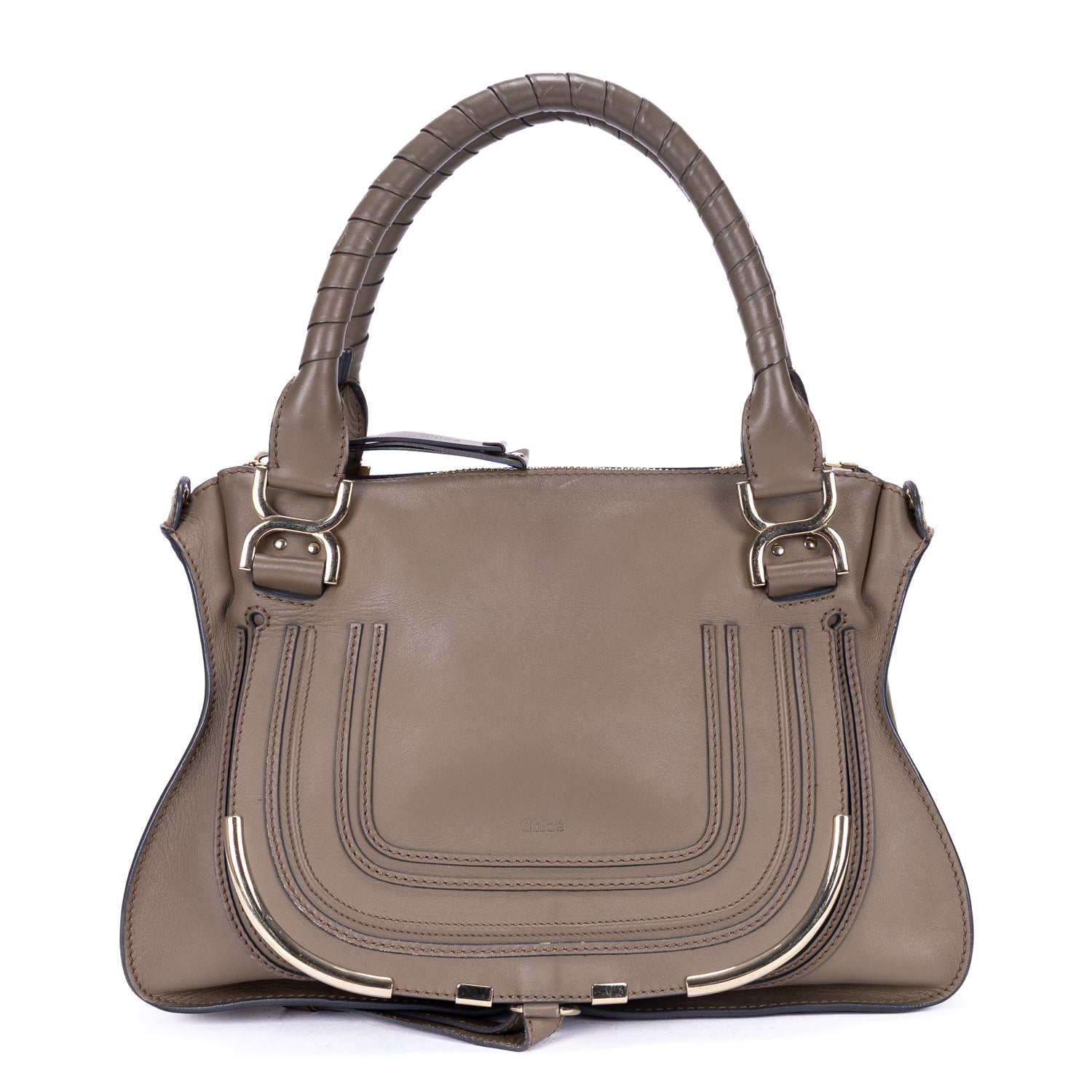 Shoulder Bag Marcie Medium Brown Calfskin Leather