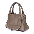 Shoulder Bag Marcie Medium Brown Calfskin Leather