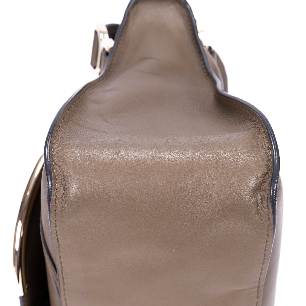 Shoulder Bag Marcie Medium Brown Calfskin Leather