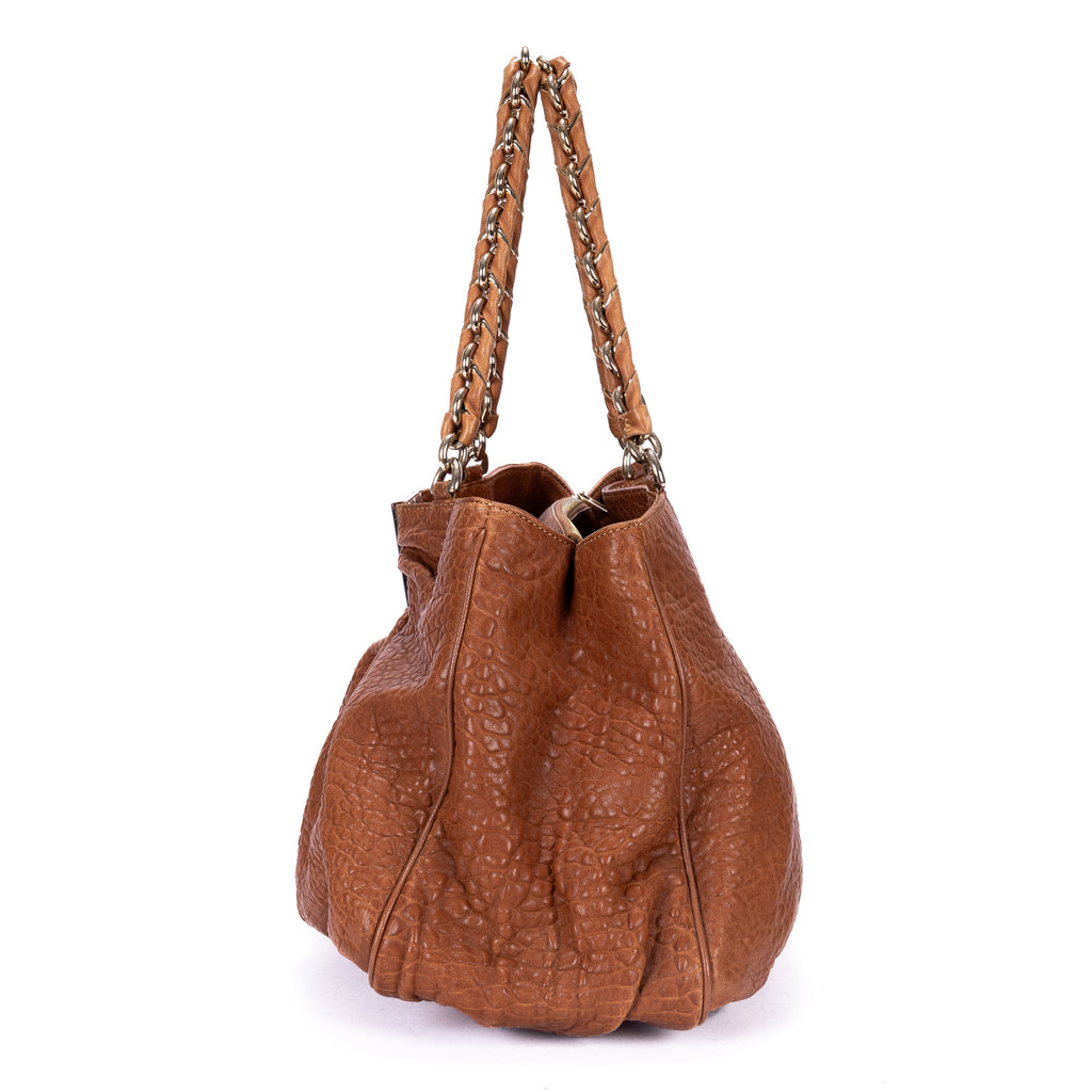 Shoulder Bag Mia Hobo Bag Tan Textured Leather