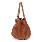Shoulder Bag Mia Hobo Bag Tan Textured Leather