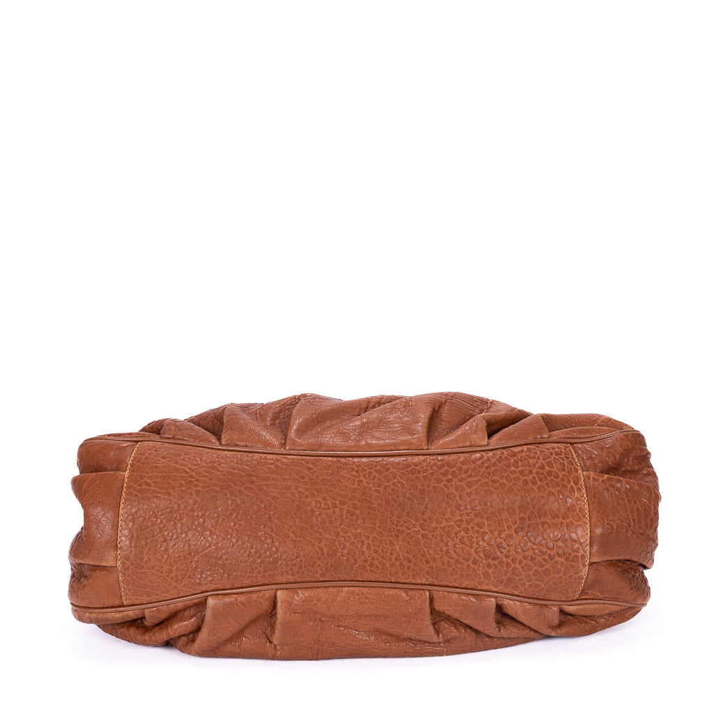 Shoulder Bag Mia Hobo Bag Tan Textured Leather