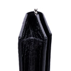 Shoulder Bag Kate Tassel Black Croc Embossed Leather