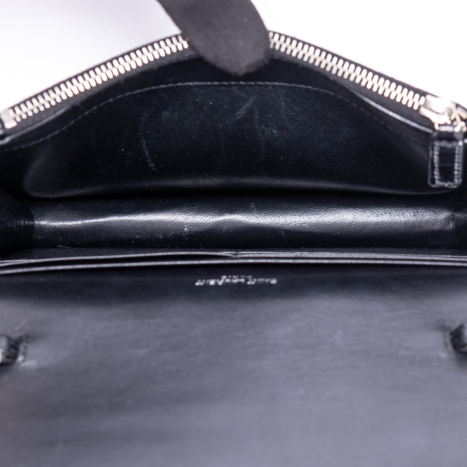 Shoulder Bag Kate Tassel Black Croc Embossed Leather