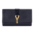 Clutch Y Ligne Clutch Piel Lisa Negra/Piel de Pitón