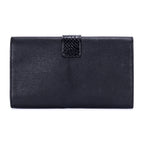 Clutch Y Ligne Clutch Piel Lisa Negra/Piel de Pitón