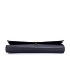 Clutch Y Ligne Clutch Piel Lisa Negra/Piel de Pitón