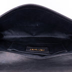 Clutch Y Ligne Clutch Piel Lisa Negra/Piel de Pitón