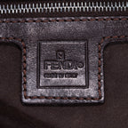 Shoulder Bag Small Fold Over Baguette Small Black Zucca Canvas