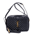Shoulder Bag Lou Camera Bag Black Quilted Chevron Leather