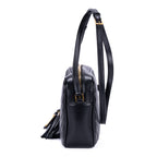 Shoulder Bag Lou Camera Bag Black Quilted Chevron Leather