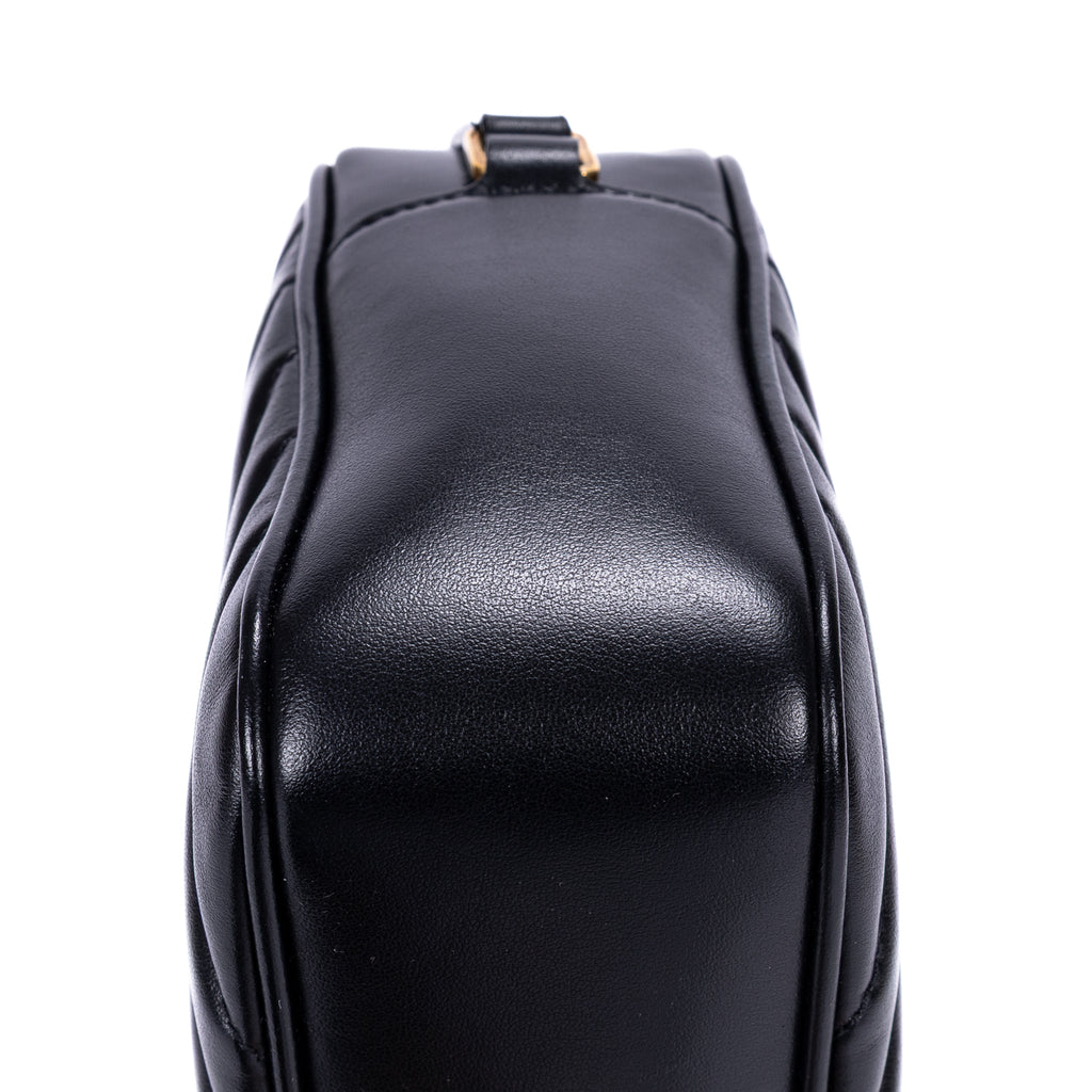Shoulder Bag Lou Camera Bag Black Quilted Chevron Leather
