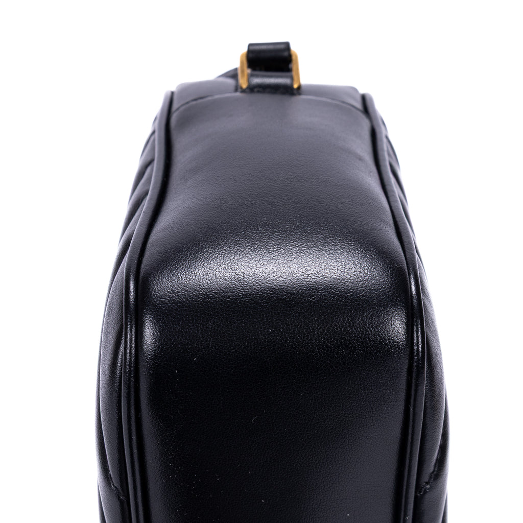 Shoulder Bag Lou Camera Bag Black Quilted Chevron Leather