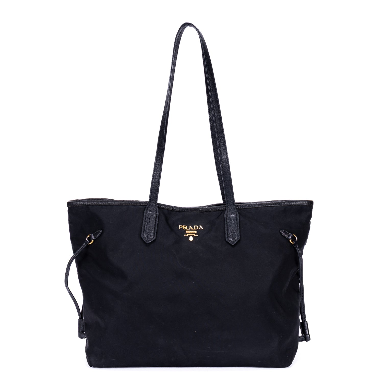 Shoulder Bag Shopping Tote Black Nylon Canvas