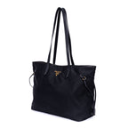 Bolso de Hombro de Compras, Lona de Nailon Negra
