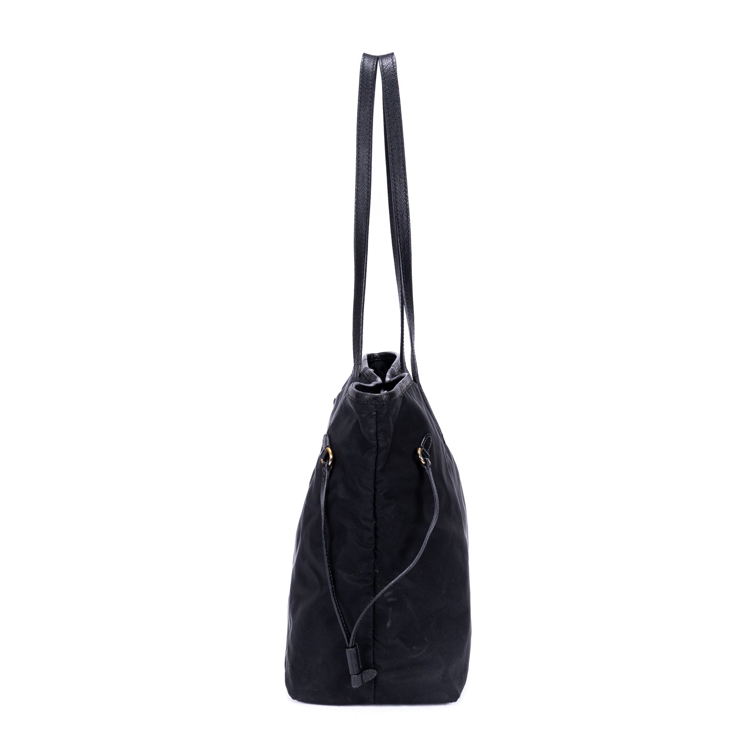 Shoulder Bag Shopping Tote Black Nylon Canvas