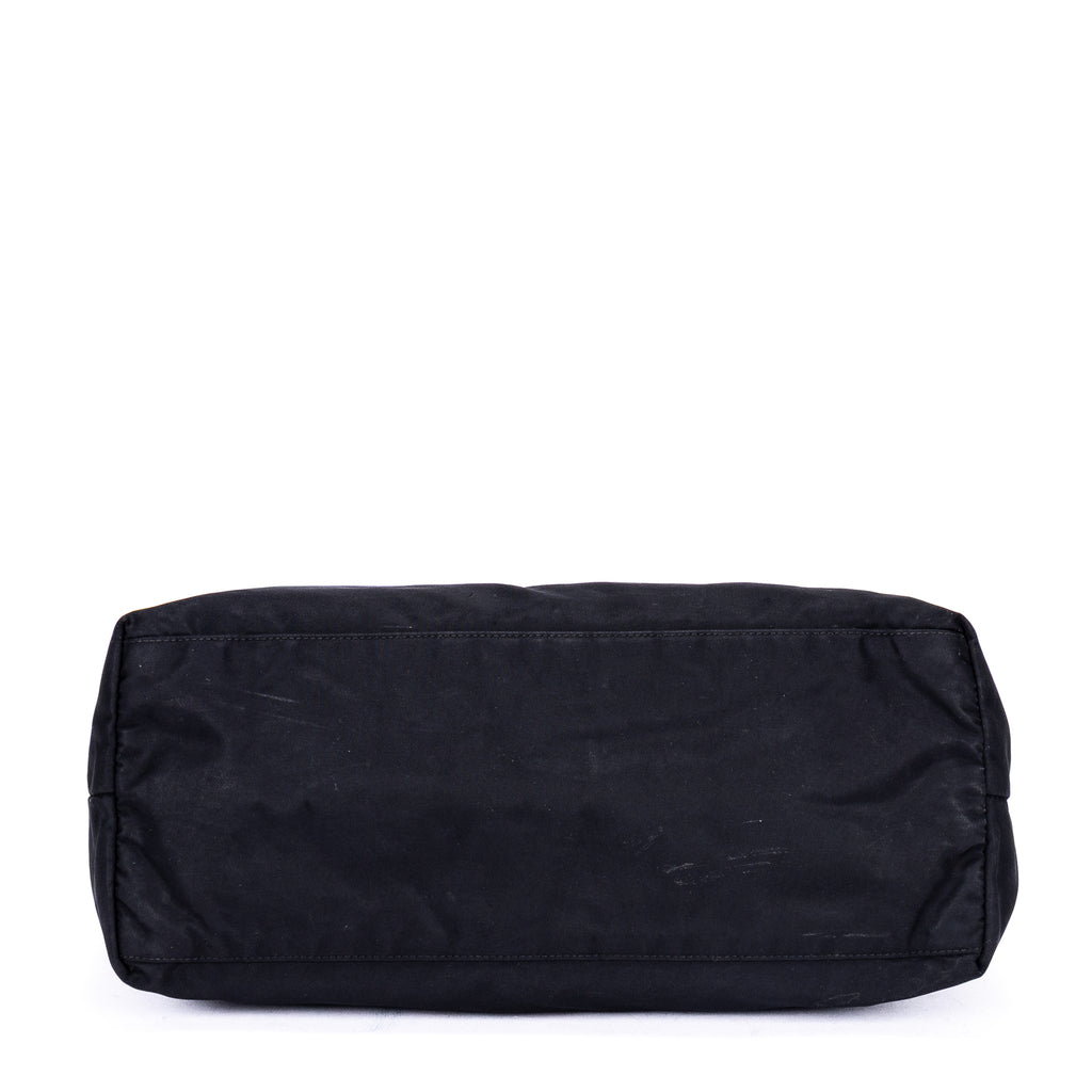 Bolso de Hombro de Compras, Lona de Nailon Negra