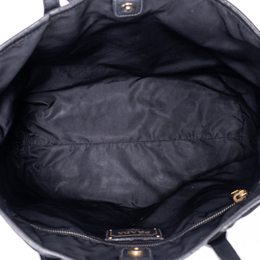 Bolso de Hombro de Compras, Lona de Nailon Negra