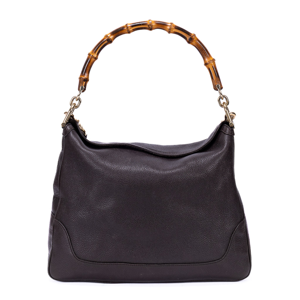 Bolso de mano Bamboo Diana Hobo de piel de becerro negra