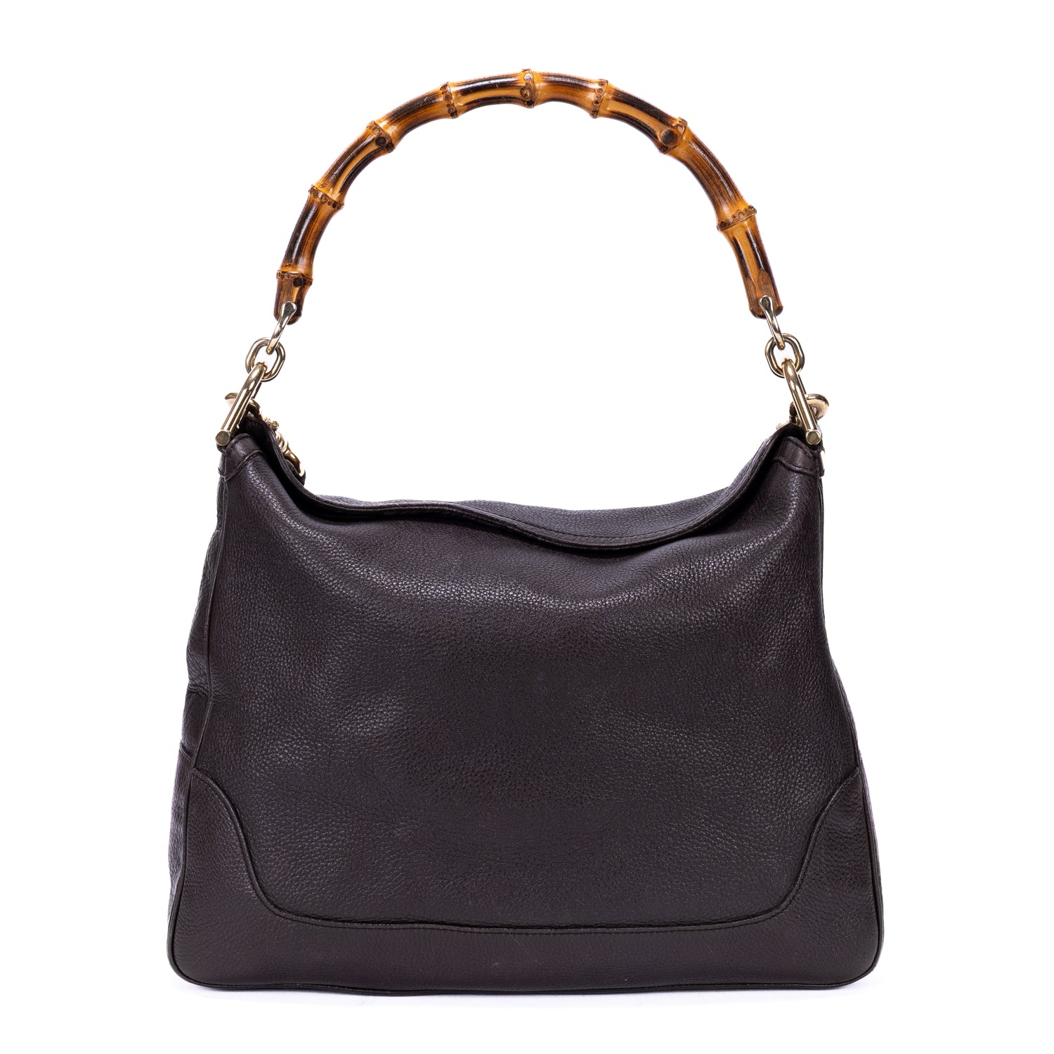 Handbag Bamboo Diana Hobo Black Calfskin Leather