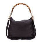 Bolso de mano Bamboo Diana Hobo de piel de becerro negra