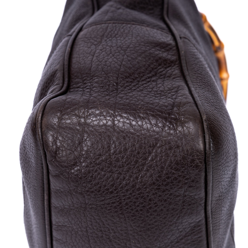 Bolso de mano Bamboo Diana Hobo de piel de becerro negra