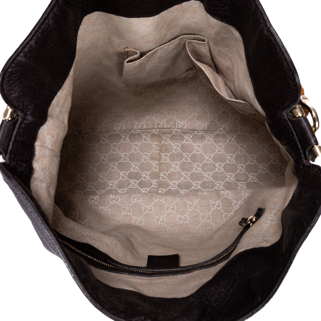 Bolso de mano Bamboo Diana Hobo de piel de becerro negra